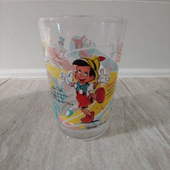 McDonalds Disney 100 Years of Magic Bambi Dumbo Pinocchio Glass Tumbler - Picture 1 of 6
